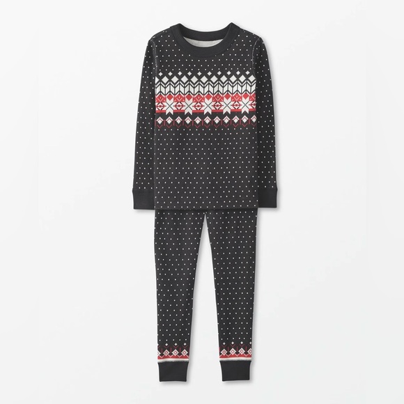 Holiday HannaJams Pajamas Set Black Fairisle 100% Cotton Women’s Sleepwear L - Picture 2 of 8